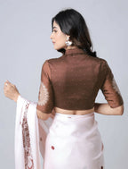 Vastranavya Ivory Mandala Print Free Hand Ready to Wear Saree