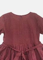 Ahalyaa Maroon Pure Cotton Digital Printed Kids Kurta Sharara Set For Girls