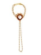 Ruby Raang Gold Red Meenakari Kundan Haath Phool - Distacart