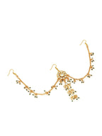 Ruby Raang Gold Flower Kundan Hair Jewelry