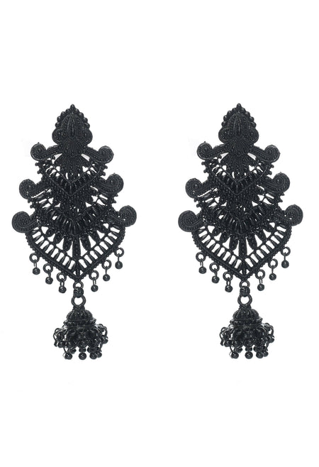 Mominos Fashion Johar Kamal Latest Design Black Color Earrings