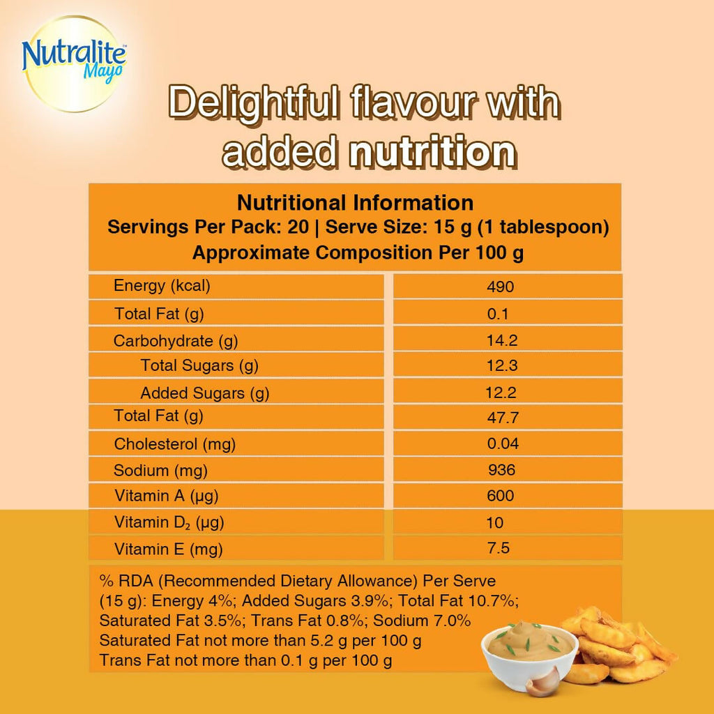 Nutralite Mayo Cheesy Garlic|Eggless Mayonnaise