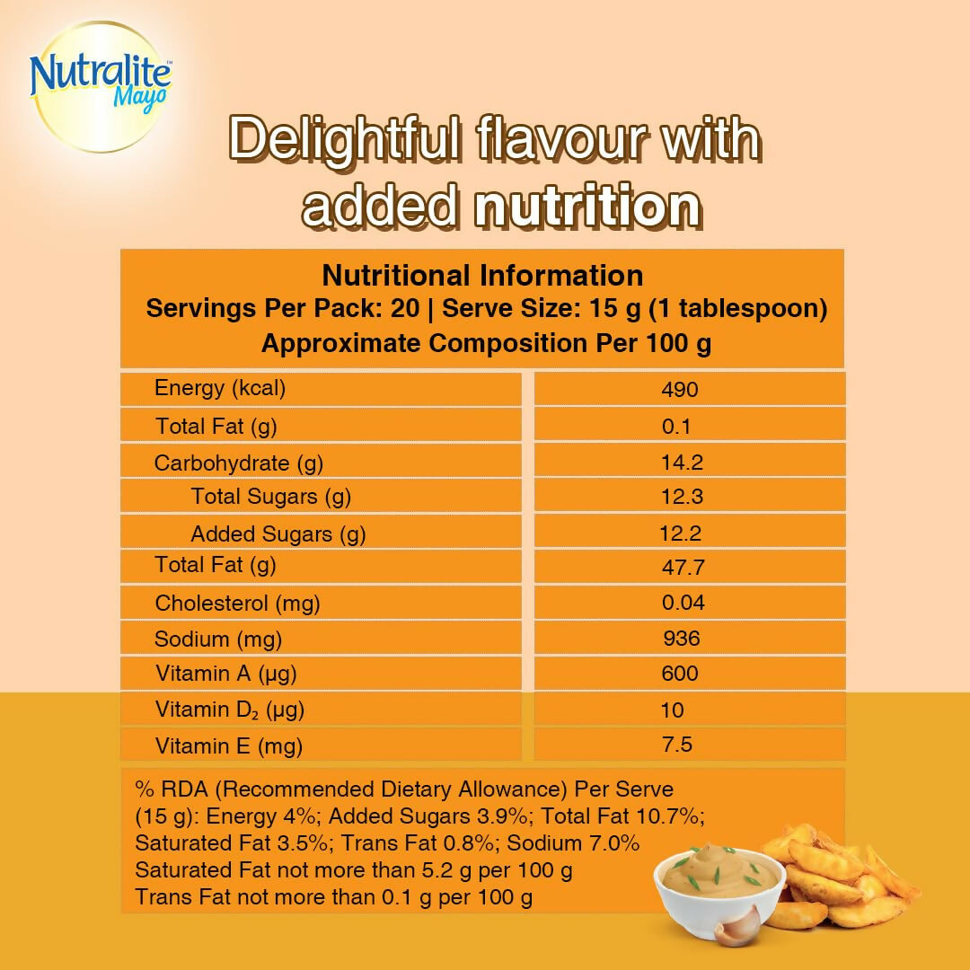 Nutralite Mayo Cheesy Garlic|Eggless Mayonnaise