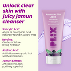 PLIX The Plant Fix Jamun Active Acne Regime With Cleanser, Body Wash & Moisturizer