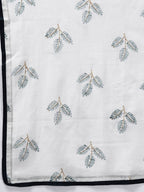 Yufta Women Navy Blue & White Embroidered Kurta with Palazzo & Dupatta
