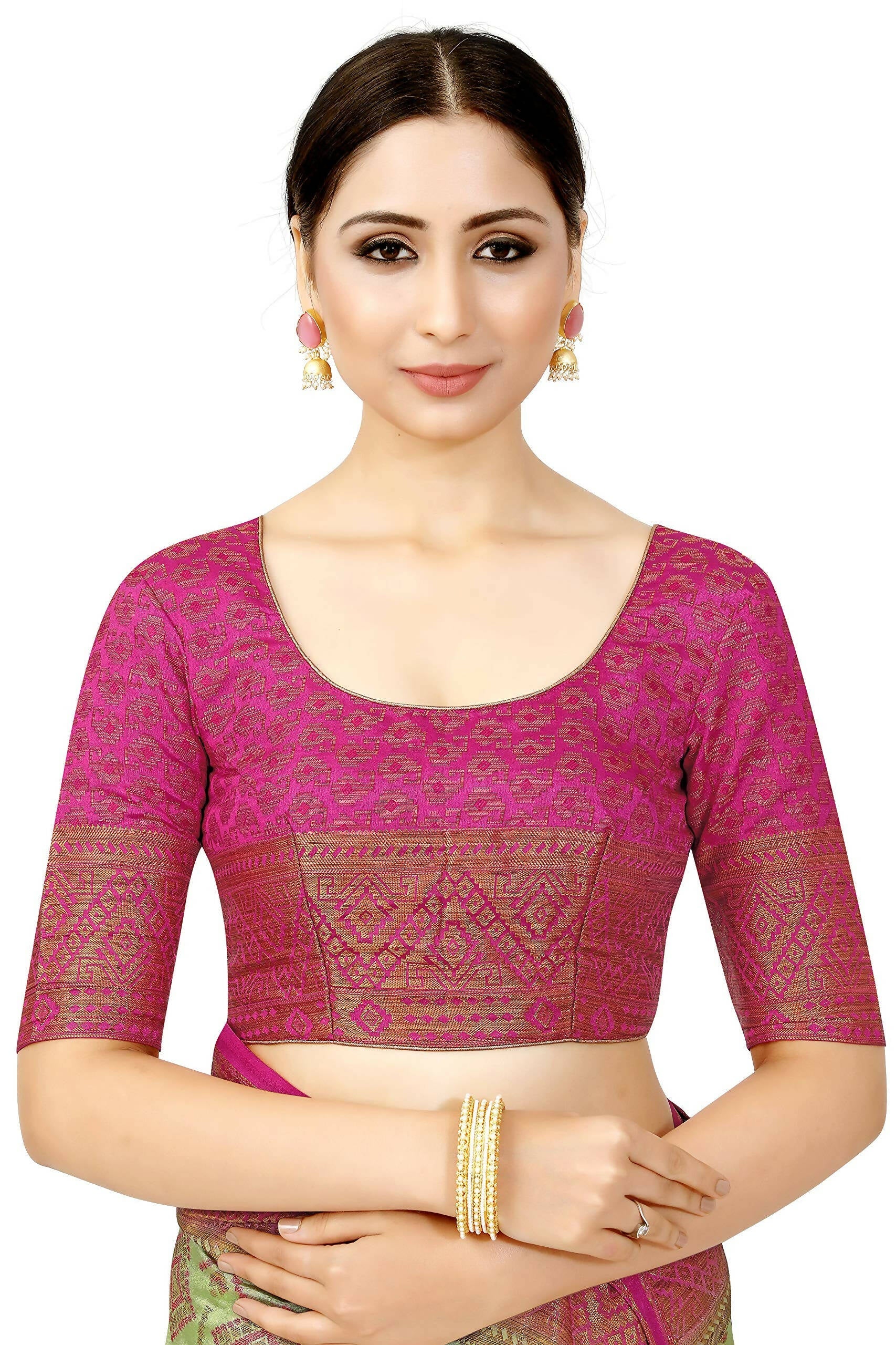 Mimosa Women's Patola Style Art Silk Green Saree - Distacart