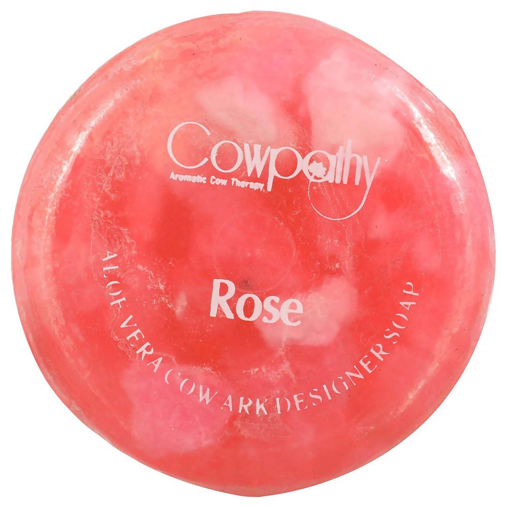 Cowpathy Rose Aloe Vera Cow Ark Designer Soap (100 Gm)