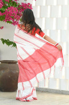 Beatitude White Cotton Handloom Saree