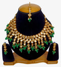 Joban Fashion Hand Made High Quality Gold Plated Base Metal Alloy Kundan Stone Studded Kundan Jewellery Set