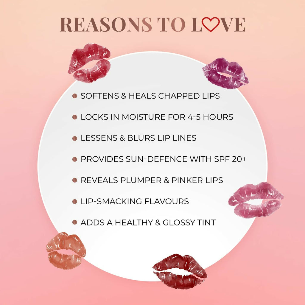 Just Herbs Vanilla Tinted Lip Balm with SPF 20+ for Dark Lips to Lighten