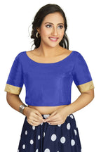 Aastha Fashion Women's Blue Art Silk Designer Traditional Readymade Blouse