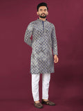 Anaita Navy Chikankari Work Viscose Rayon Straight Kurta