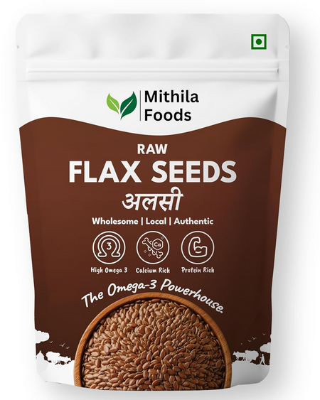 Mithila Foods Premium Flax Seeds Alsi Beej For Weight Loss, Hair Growth & Skin Care