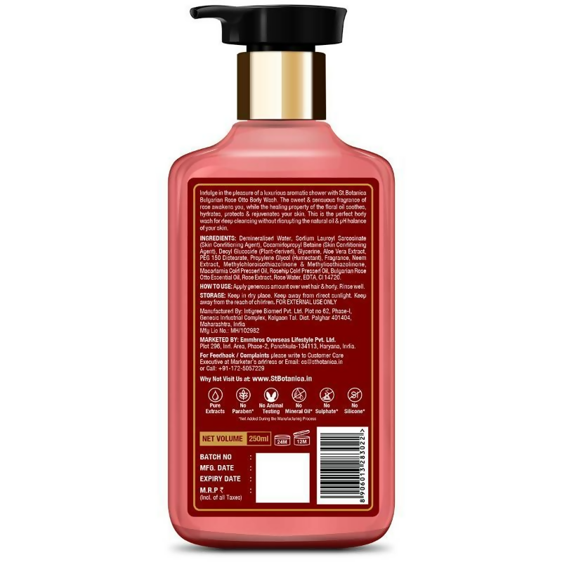 St.Botanica Bulgarian Rose Otto Glow Body Wash