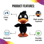 Goofy Tails Latex Dog Toys Duck - Black