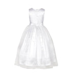 Asmaani Baby Girl's White Satin A-Line Maxi Full Length Dress (AS-DRESS_22001)