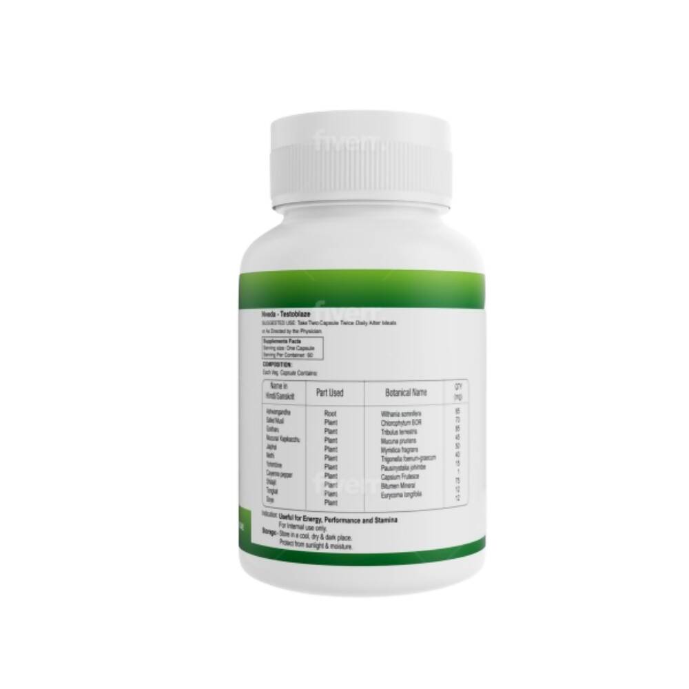 Nveda Testoblaze Supplement Capsules For Men - Distacart