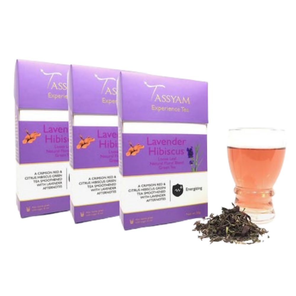 Tassyam Organics Lavender Hibiscus Green Tea - Distacart