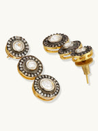 Nuyug 22K Gold-Plated Crystal Stone Studded Necklace Set