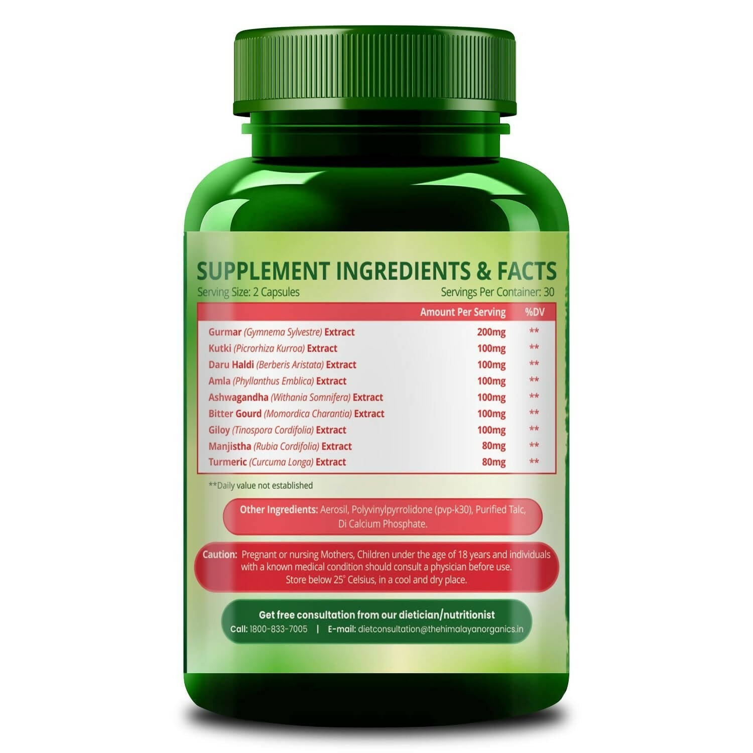 Himalayan Organics Diabetes Support Capsules - Distacart