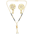 AanyaCentric Gold Plated Short Mangalsutra Set with Earrings - Distacart