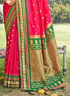 Shree Shyam Fashion Pink Soft Silk Saree - Distacart