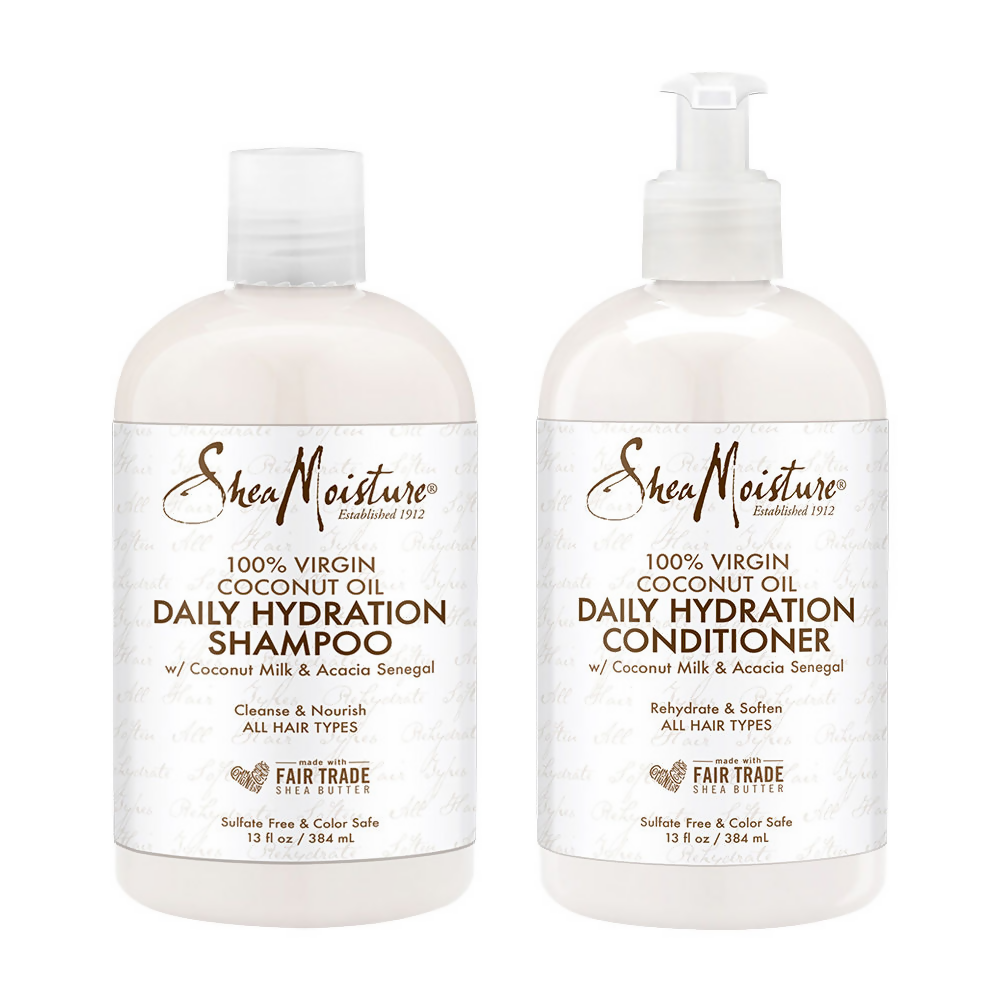 Shea Moisture 100% Virgin Coconut Oil Daily Hydration Shampoo - Conditioner Combo