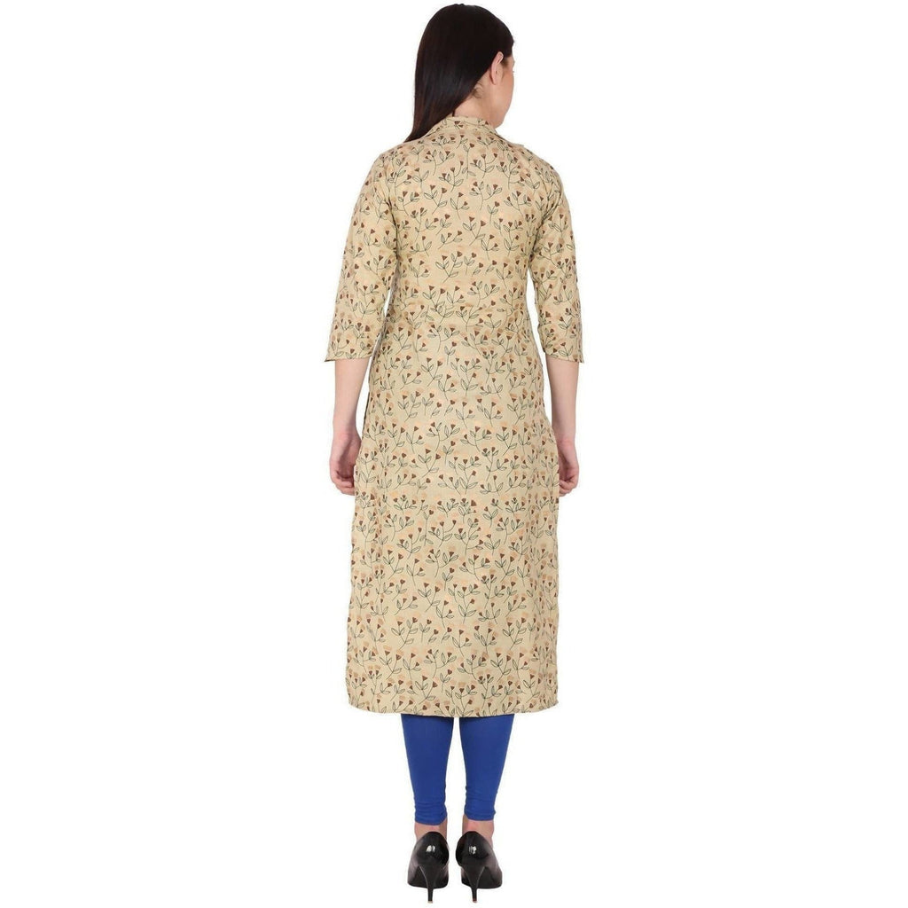 Kanoor Women's goldcotton straight kurti