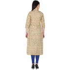 Kanoor Women's goldcotton straight kurti