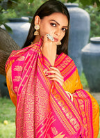 Shree Shyam Fashion Yellow Soft Silk Saree - Distacart
