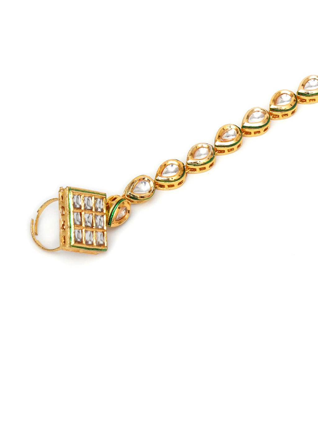 Kundan Hand Harness (gold) - Ruby Raang - Distacart