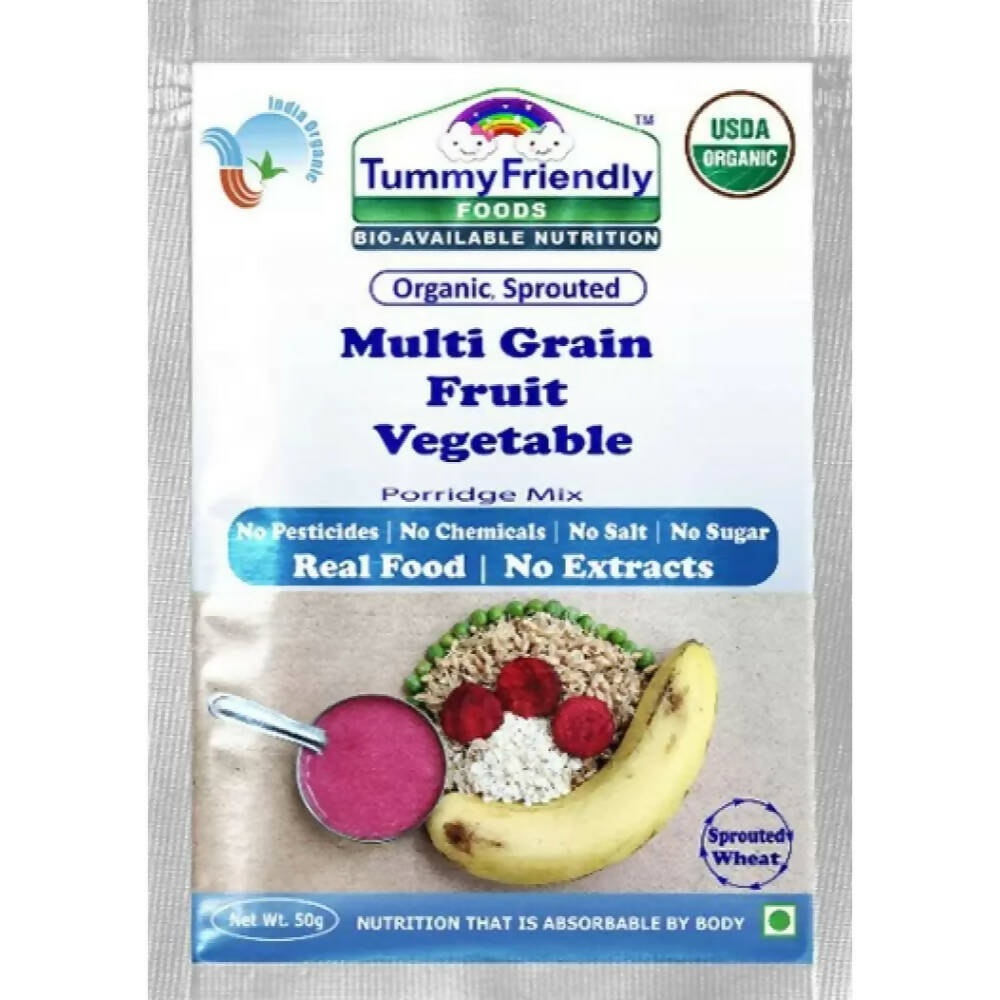 TummyFriendly Foods Certified Stage3 Porridge Mixes Trial Packs - Ragi, MultiGrain, Oats, Sathu Maavu for 8 Months Old Baby - Distacart