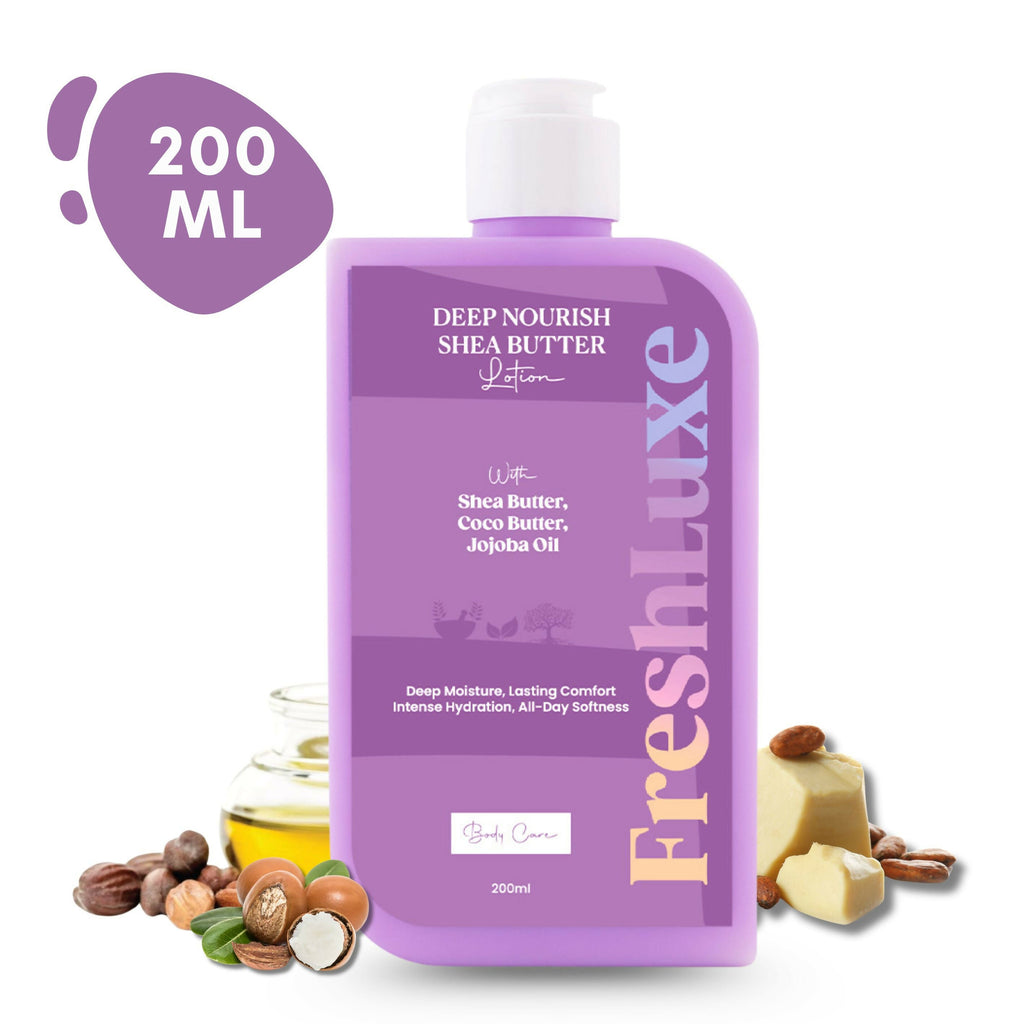 FreshLuxe Shea Butter Lotion with Coco Butter & Jojoba Oil For Deep Moisturization - Distacart