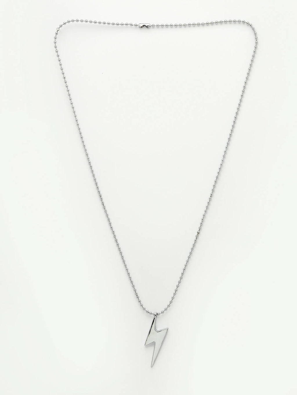 NVR Men Silver Plated Flash Pendent With Chain
