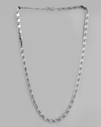VOJ Men Silver Plated Stainless Steel Chain