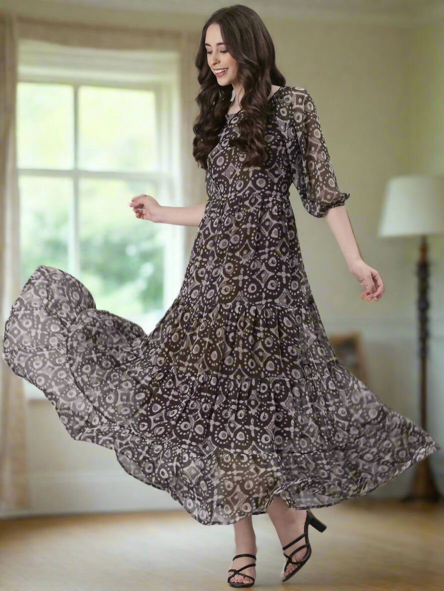 Souchii Printed Maxi Dress