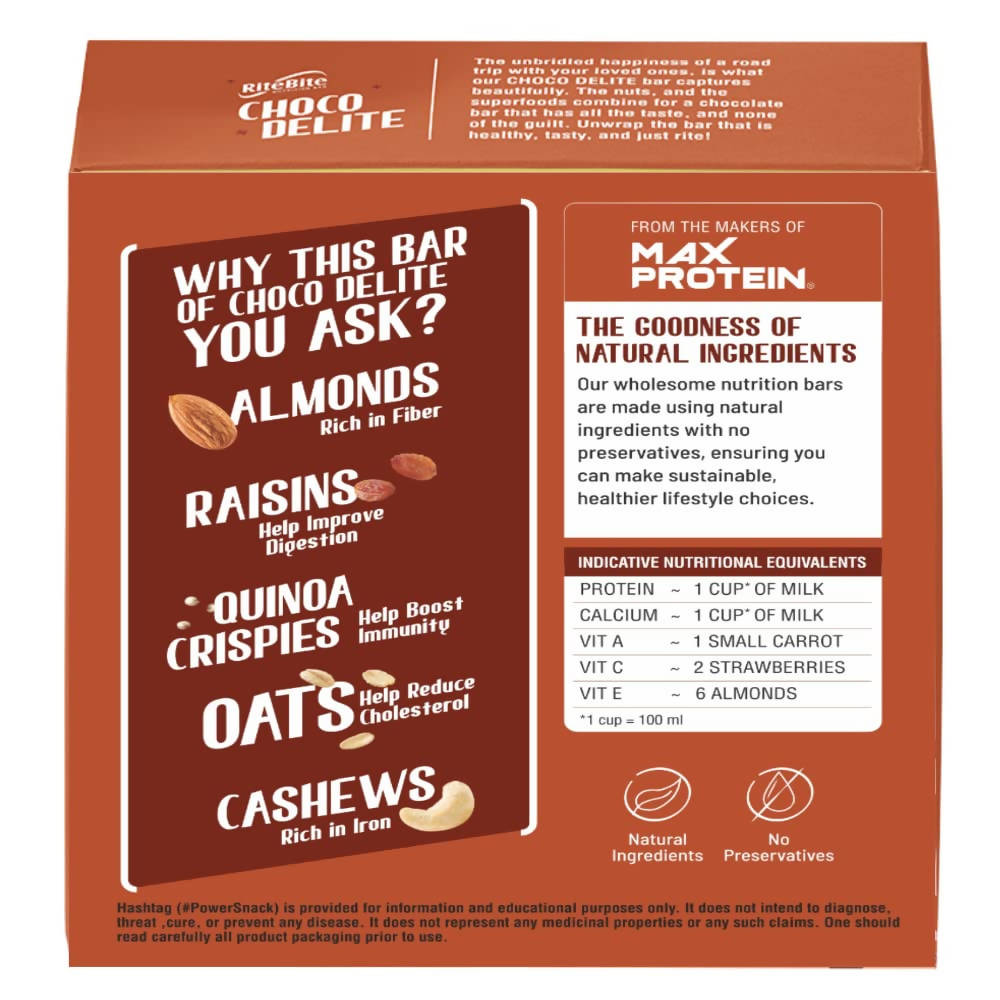 RiteBite Max Protein Choco Delite Energy Nutrition Bar - Distacart
