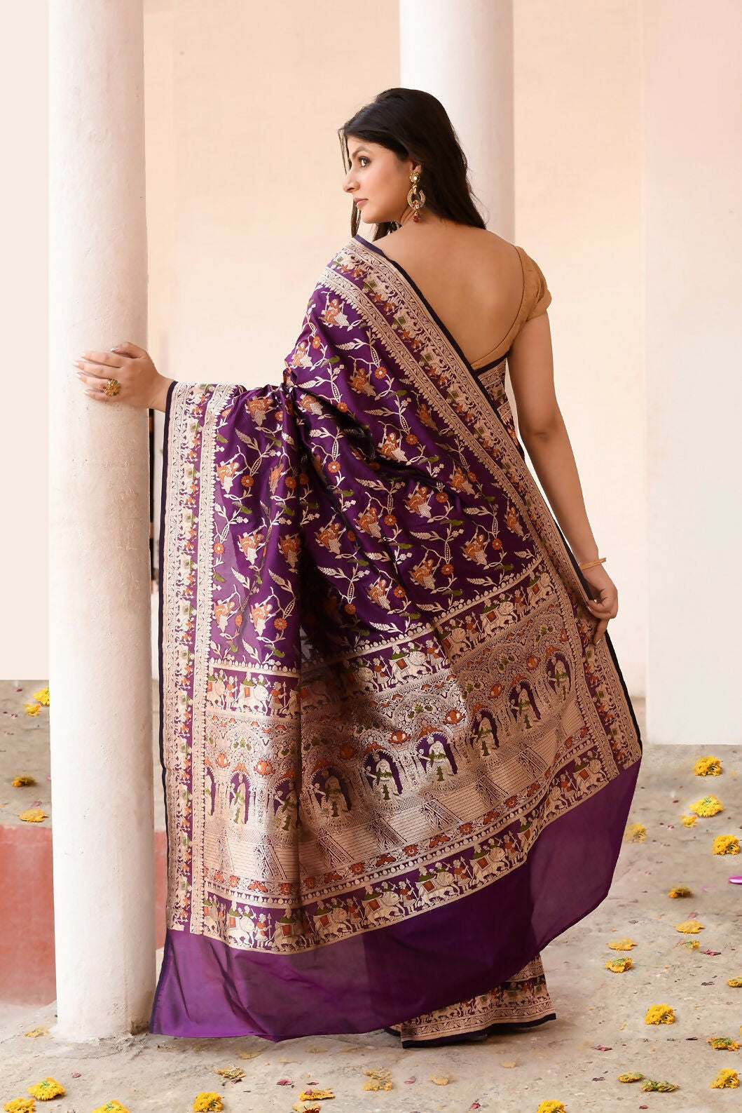 Joban Fashion Pure Katan Pure Handloom Banarasi Silk Saree
