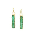 Bling Accessories Emerald Green Natural Druzy Stone Earrings