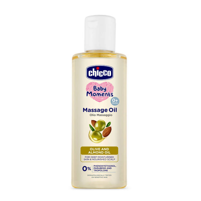 Chicco Baby Moments Massage Oil For Moisturised Skin, Nourished Hair & Scalp