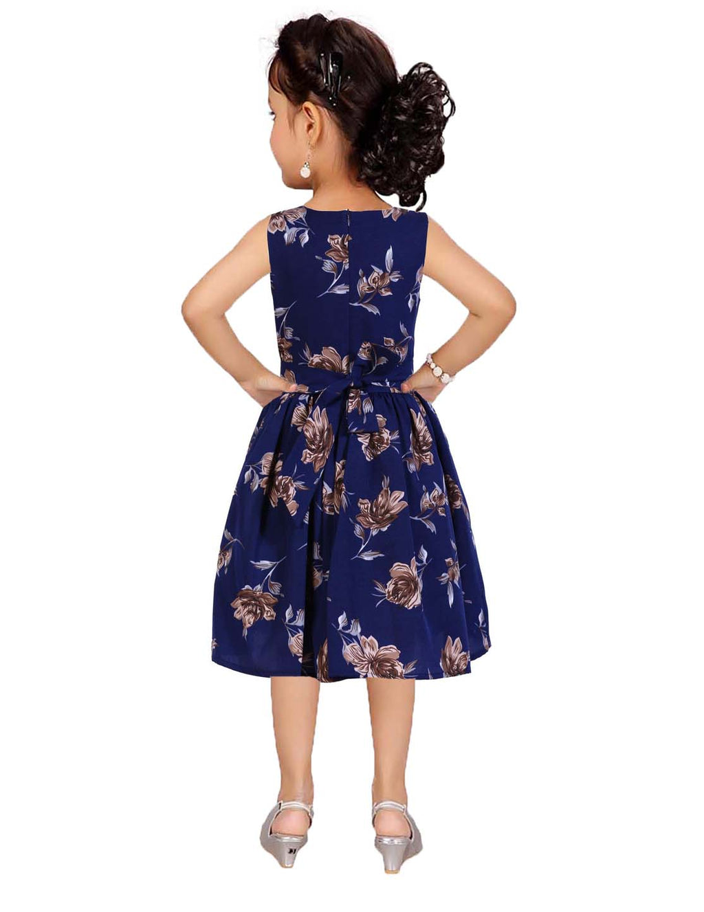 Asmaani Kids Party Wear Stylish Dresses, Perfect for Parties, Functions & Vacations - Navy Blue