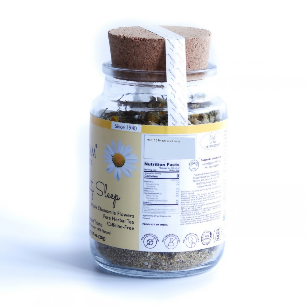 Tassyam Organics Beauty Sleep Chamomile Herbal Tisane - Distacart
