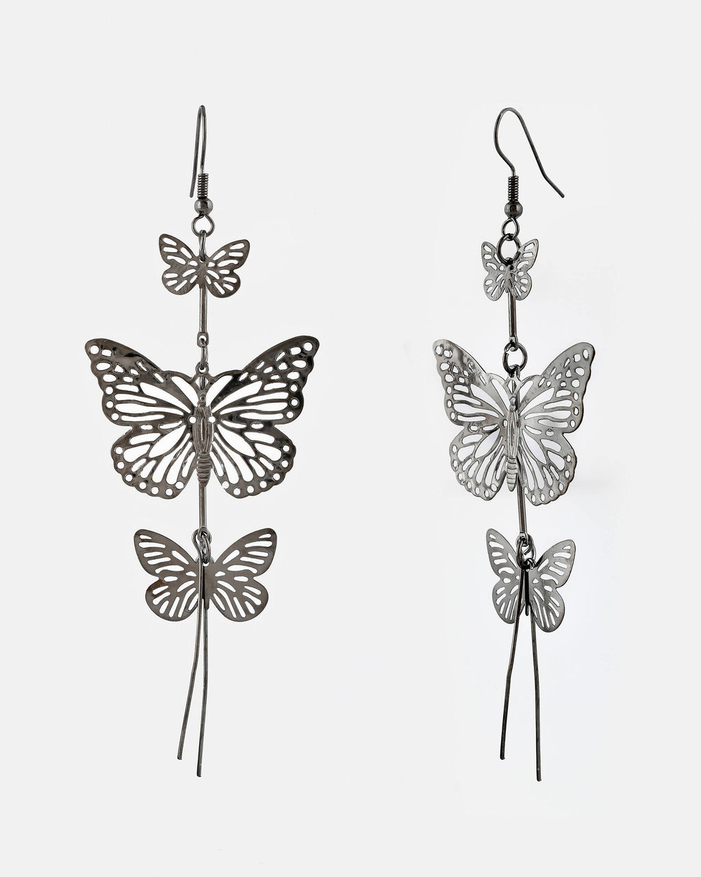 VOJ Women Rhodium-Plated Butterfly style Stainless Steel Drops & Danglers Earrings - Distacart