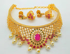 Multicolor AD Peacock Bridal Choker