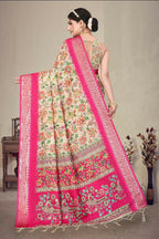 PR Fashion Multi Heavy Rich Cotton Silk Digital Print & Jacquard Saree
