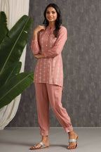 Juniper Women Onionpink Rayon Embroidered Straight Kurta Sets - Distacart