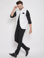 Even Apparels White Cotton Men Woven Nehru Jacket - Distacart