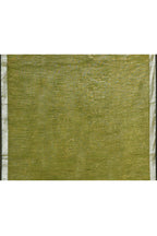 Piyari Fashion Women's Moss Green Embellished Cotton Blend Zari Border Handloom Saree - Distacart