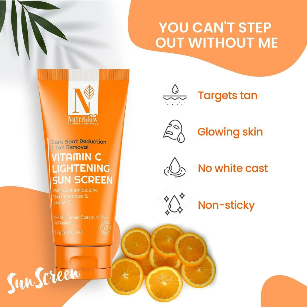 NutriGlow Advanced Organics Vitamin C Lightening Sunscreen SPF50 PA+++