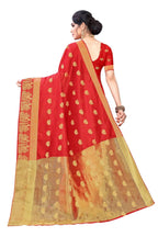 Vamika Banarasi Jacquard Weaving Red Saree